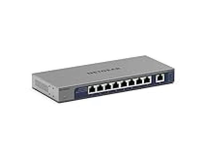 NETGEAR (GS108MX) Switch10GB Ethernet, Ports 10G Multi-Gigabit , 1 Ports SFP+ Multi Gig, Protection Prosafe, Garantie à Vie Parfait pour Les PME et TPE, Position Bureau ou Rackable