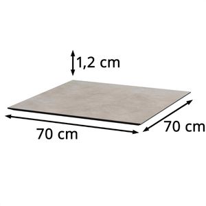 Veba Tischplatte 1377, quadratisch, 70 x 70cm, moonstone