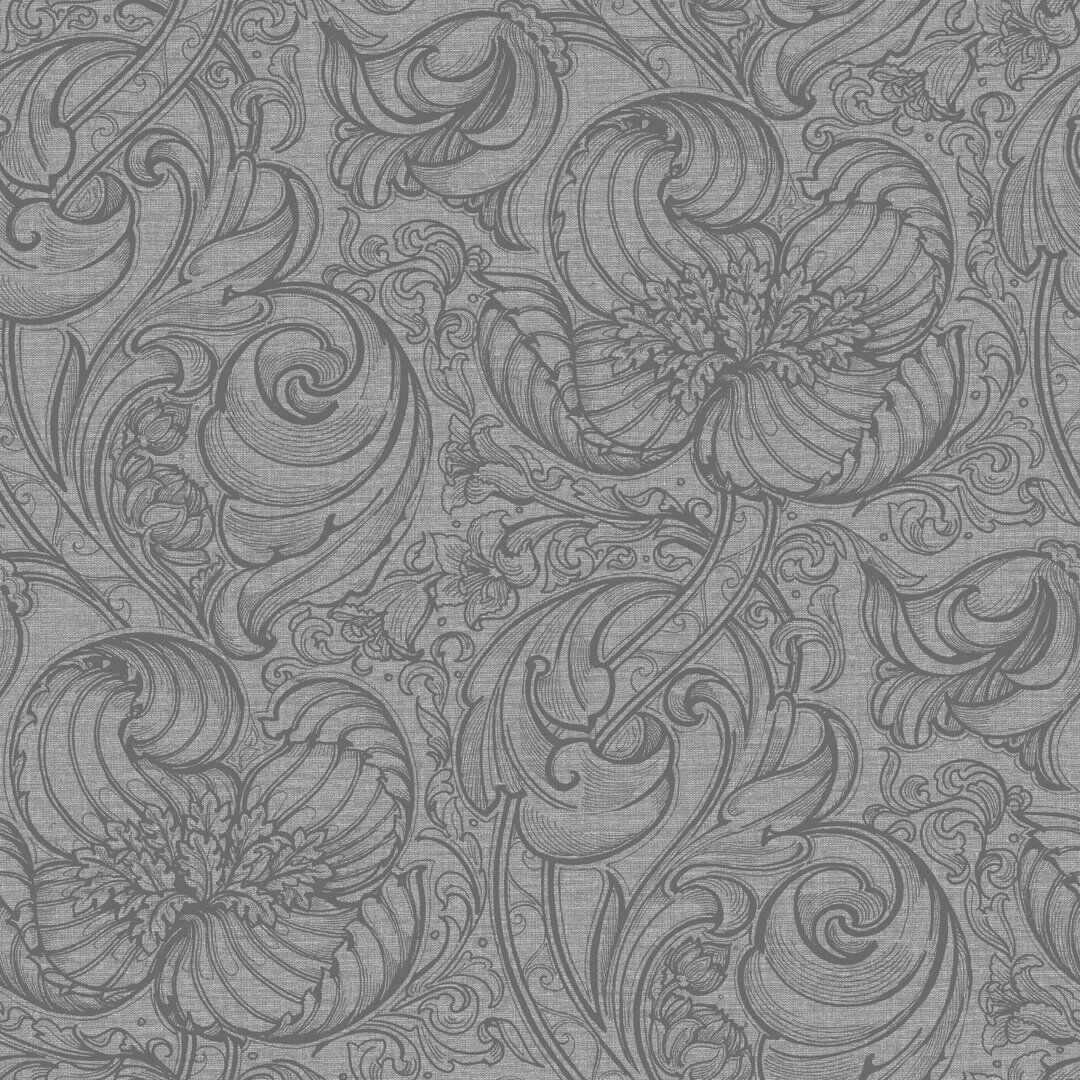 Galerie Home Llewelyn-Bowen Off The Wall Down the Dilly 3D Embossed Grey 34.45cm L