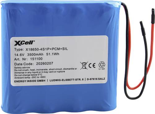 XCell Spezial-Akku 4x 18650 Li-Ion 14.8 V 3500