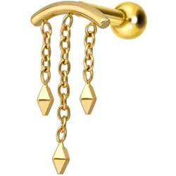 Titan Ohrpiercing mit Innengewinde WINDSPIEL