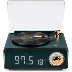 Bigben Retro Wecker, Bluetooth Lautsprecher, Grün