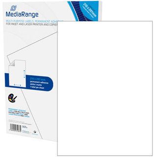 MediaRange Etiketten 210x297mm 50 Stück weiß