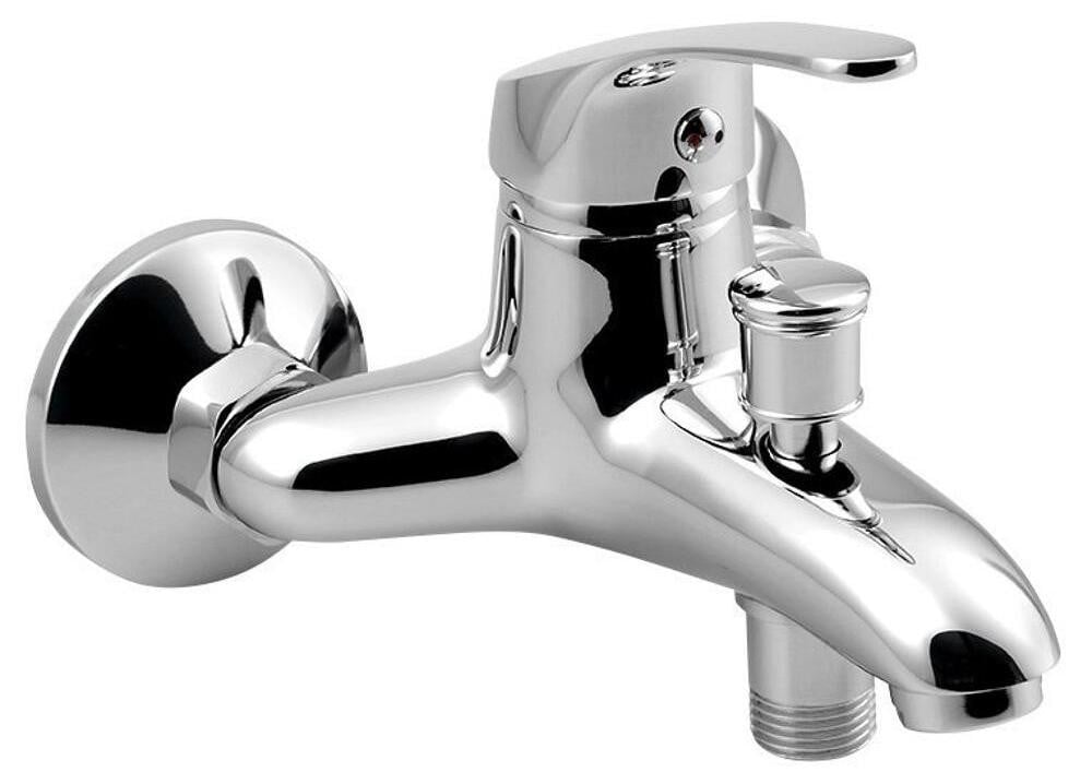 Aqualine 35 badkraan met thermostaat voor wandmontage, afstand 100 mm, chroom