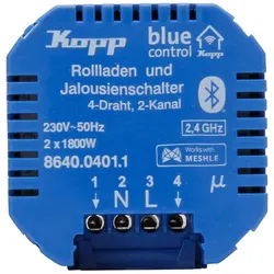 Kopp 864004011 Blue-control Schaltaktor für Rollladen- Jalousien-