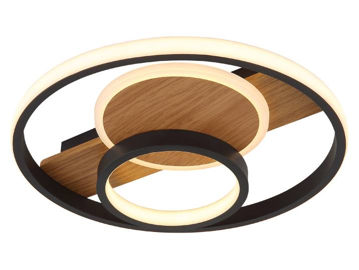 Globo Deckenleuchte Metall holzoptik, LED