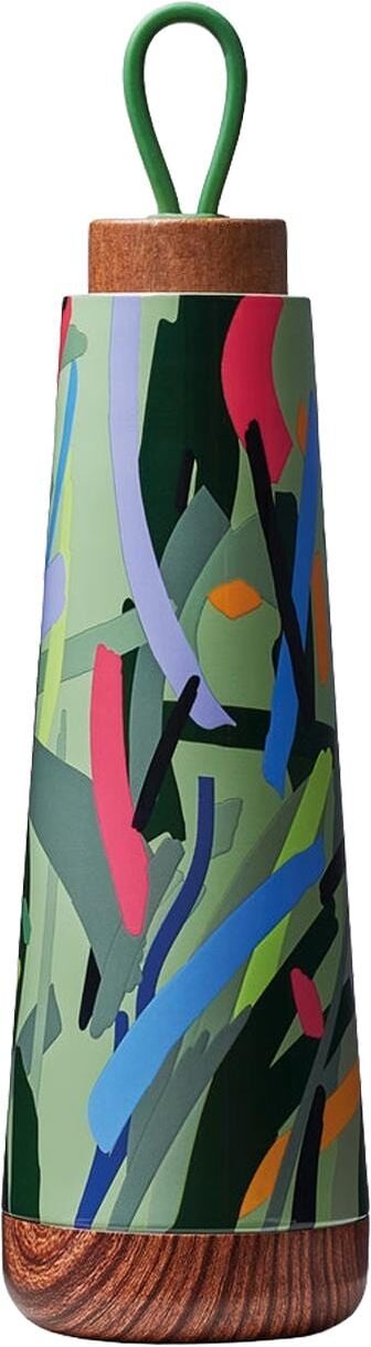 Thermoflasche "BioLoco Loop-Wind in the grass 500 ml", bunt, Trinkflaschen, 500ml, Edelstahl, Silikon, Thermoflasche bunt 500ml