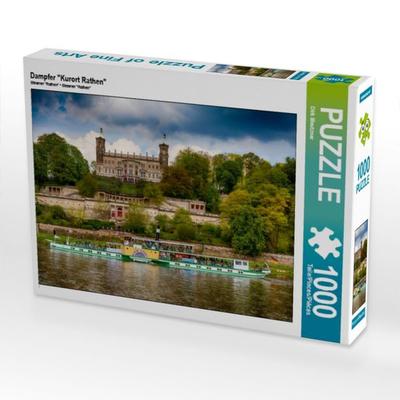 CALVENDO Puzzle Dampfer 'Kurort Rathen' | 1000 Teile Lege-Größe 64x48cm Foto-Puzzle für glückliche Stunden