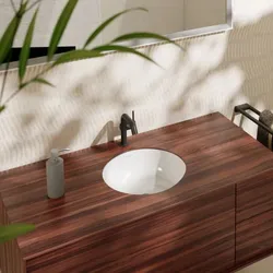 hansgrohe Xuniva Unterbauwaschtisch 60151450 350x350mm, mit Hahnloch/Überlauf, weiß