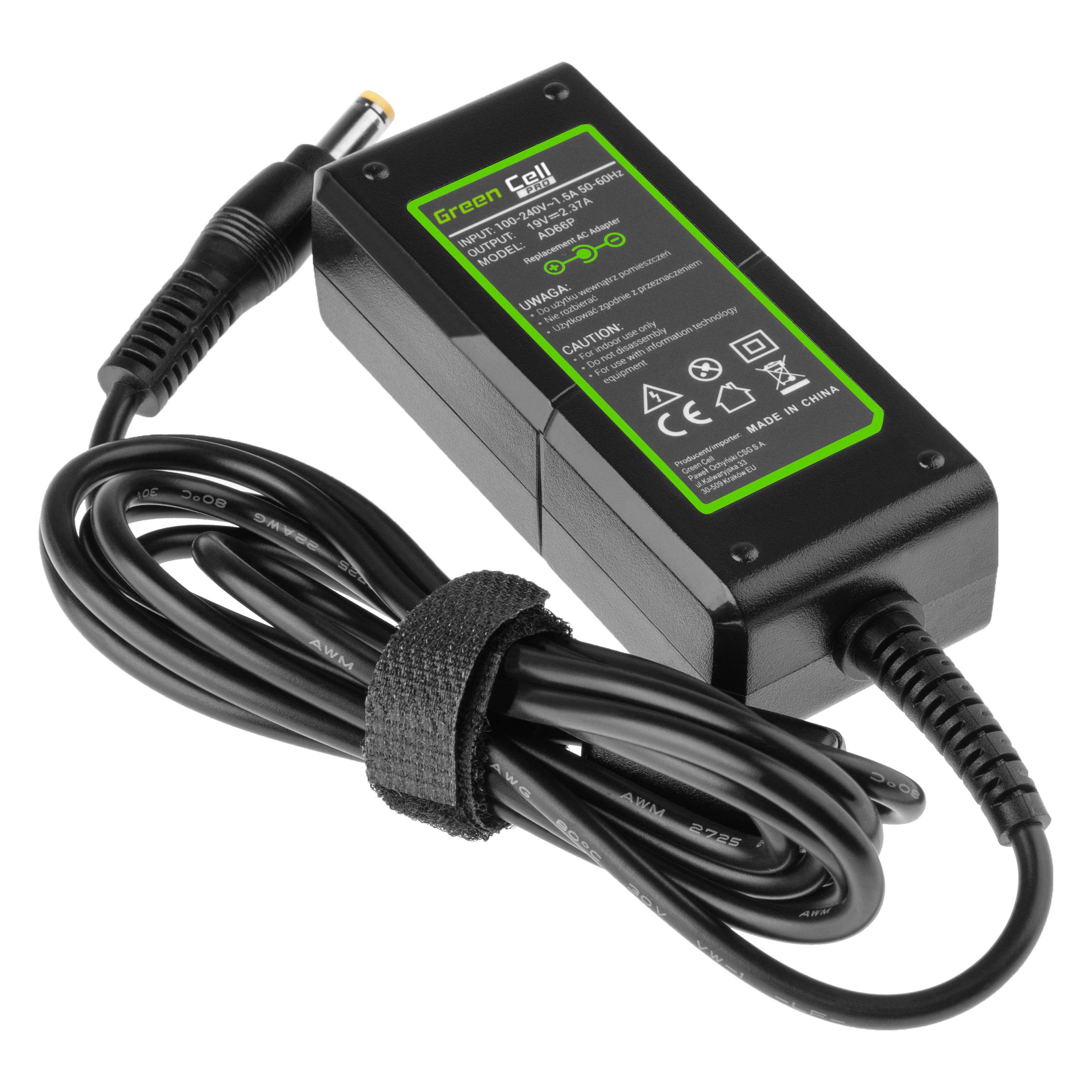 GreenCell AD66P - Notebook - Indoor - 45 W - 19 V - 2,37 A - Überspannung - Kurzschluss (45 W) (AD66P)