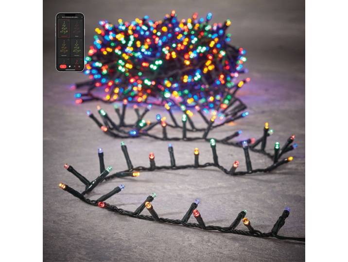 Lumières de sapin de Noël Multicolores Plastique H3xl0.5xL2000cm