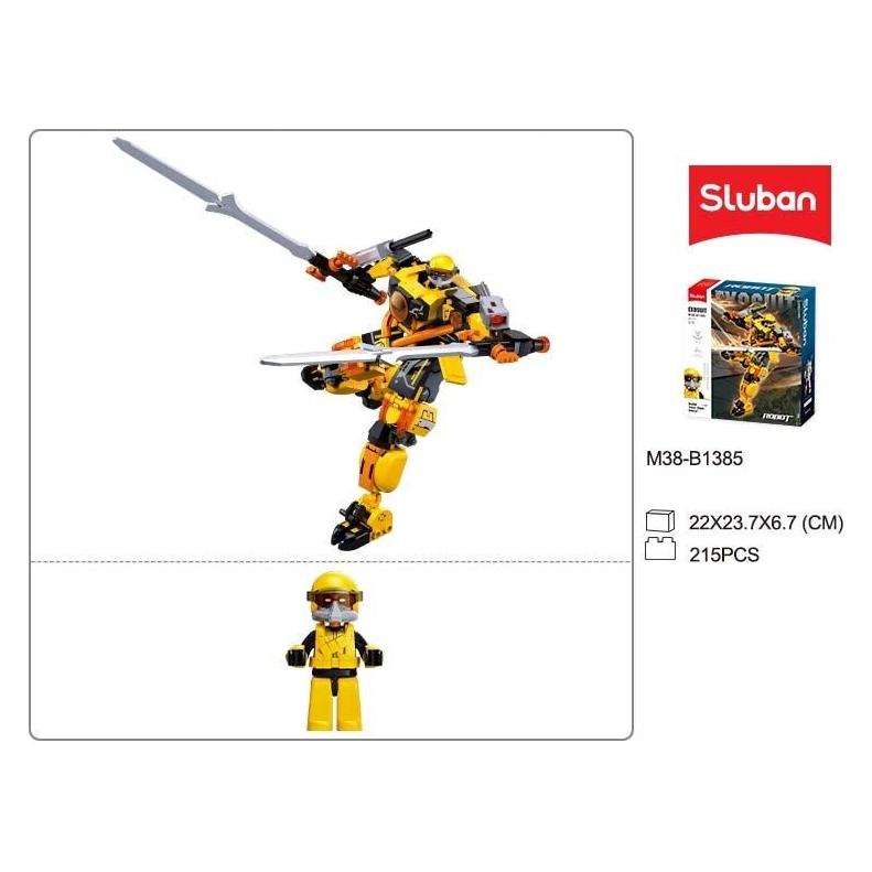 Sluban Exosuit Mecha Gelb Katana 215 St. Klemmbausteine - Bauspielzeug M38-B1385 (M38-B1385)