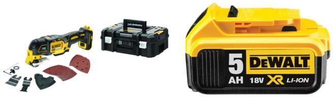 Set DeWalt Akku-Multi-Tool 18V (Basisversion) DCS356NT-XJ + Ersatz-Akku DCB184-XJ