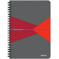 Leitz Collegeblock »Office« A5 kariert Polypropylen rot