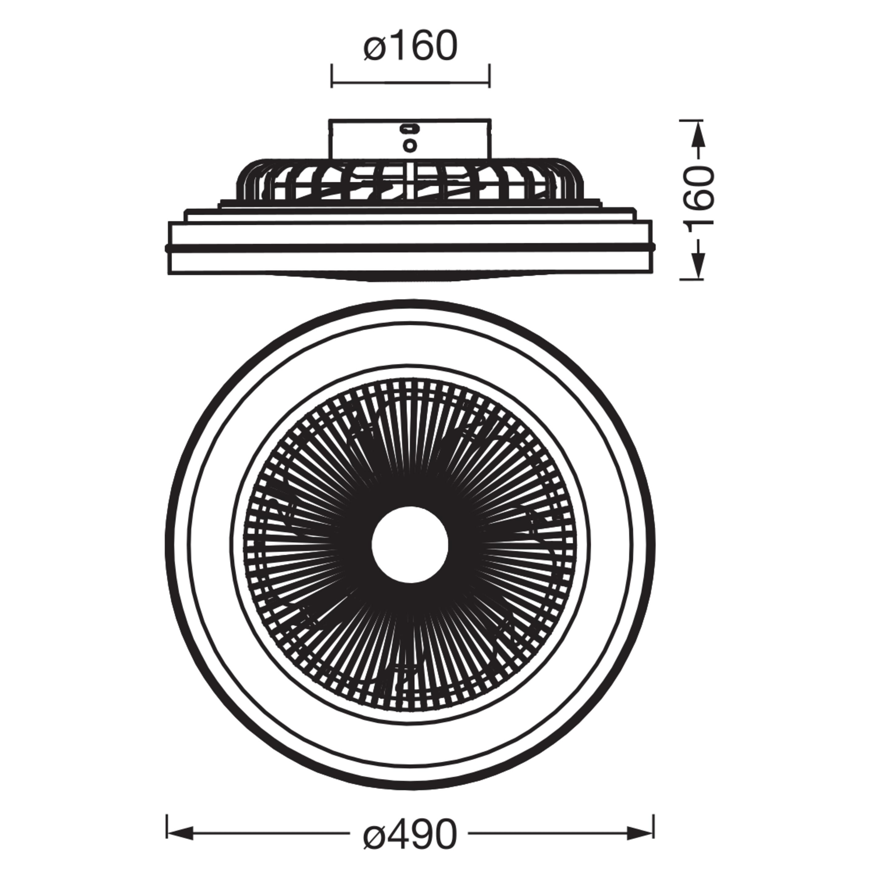 Osram Ceiling Fan Murlan 490mm 43W CCT RGB (4058075857995)