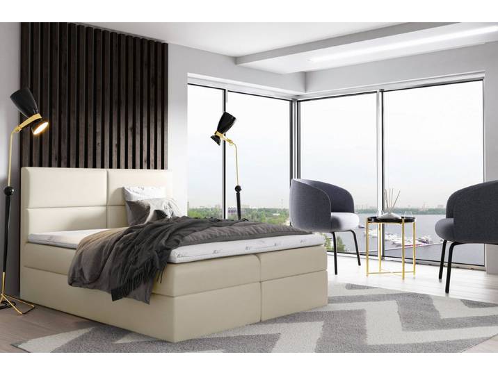 MF Design Boxspringbett Boxspringbett SALSA mit Bettkasten und Federautomatik, Vorhanden