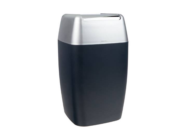 Spirella Abfalleimer Frosty Schwarz 7 l