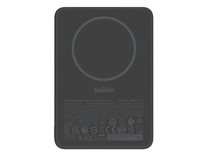 Belkin BPD015HQBK, Recharge sans fil, 7,5 W, Noir