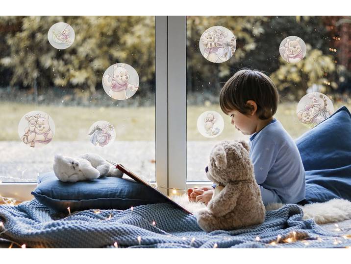 Fensterbild KOMAR Winnie the Pooh Wonderful , bunt, B:30cm L:30cm, Fensterbilder, Fensterbild, Fenstersticker, selbsthaftend
