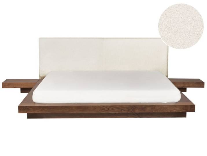 Lit double en bois marron 180x200