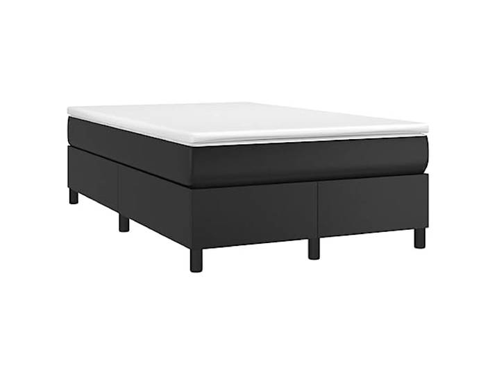 Makastle Boxspringbett mit Matratze Schwarz 120x190 cm Kunstleder-Bezug