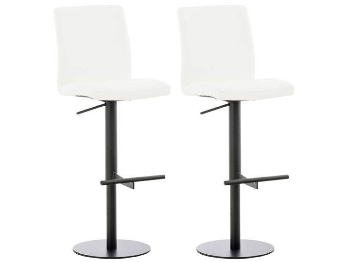 Clp - Lot De 2 Tabourets De Bar Cadiz En Similicuir Noir Blanc
