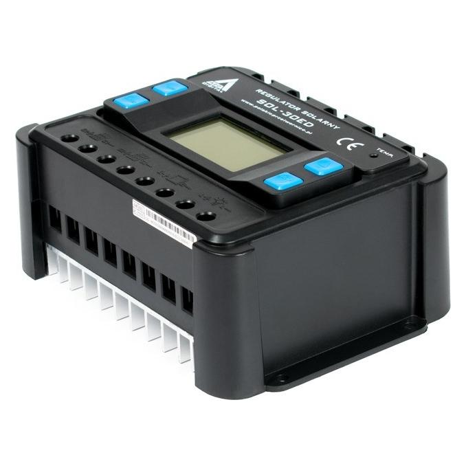 Digital Solar Laderegler AZO PWM SOL-30ED 12/24 - 30A (LCD-Anzeige) (AZO00D1111)