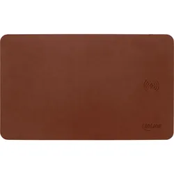 INLINE Maus-Pad, Wireless Charging, 370x225x7mm, braun