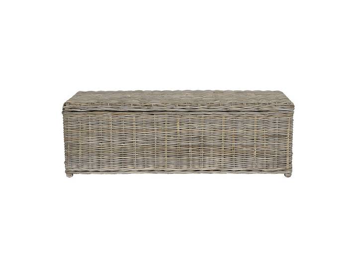 Vente-Unique Truhe und Kiste - 130 cm x 45 cm - naturfasern - grau Gao, Grau, Naturmaterialen, Holz, Uni, Rechteckig, 130x44x45 cm, Ordnen & Aufbewahren, Dekoboxen & Aufbewahrungsboxen