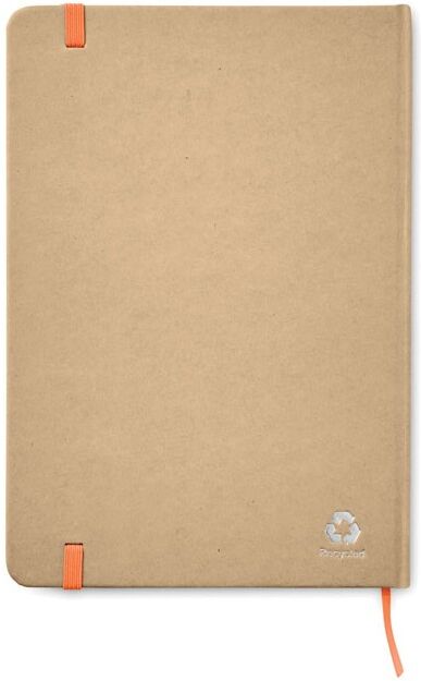 Carnet A5 personnalisable en carton recyclé EVERWRITE orange
