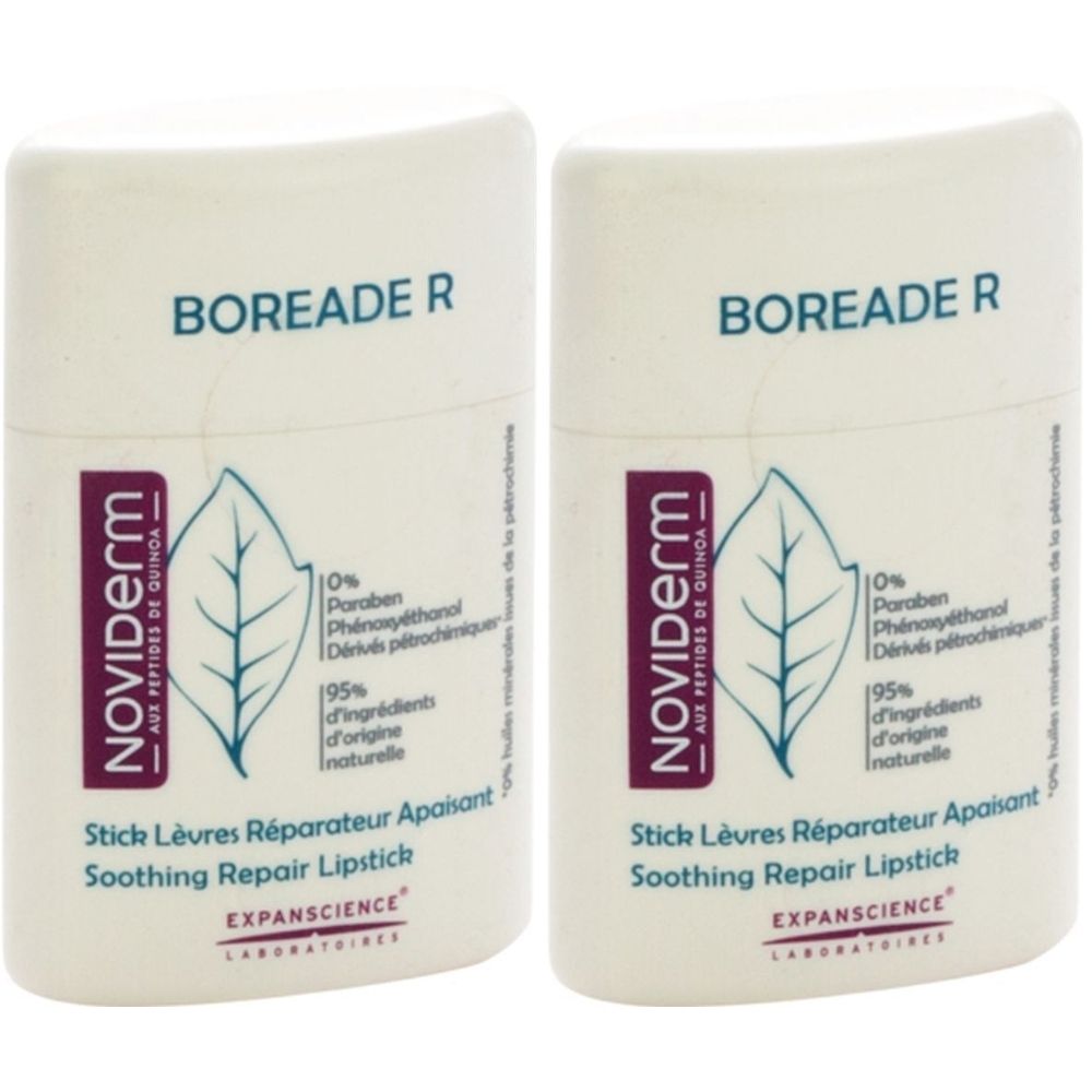 Noviderm Boréade R Stick Lèvres Réparateur Apaisant - labial aux peptides de quinoa. 2x9 g Lippenschutz