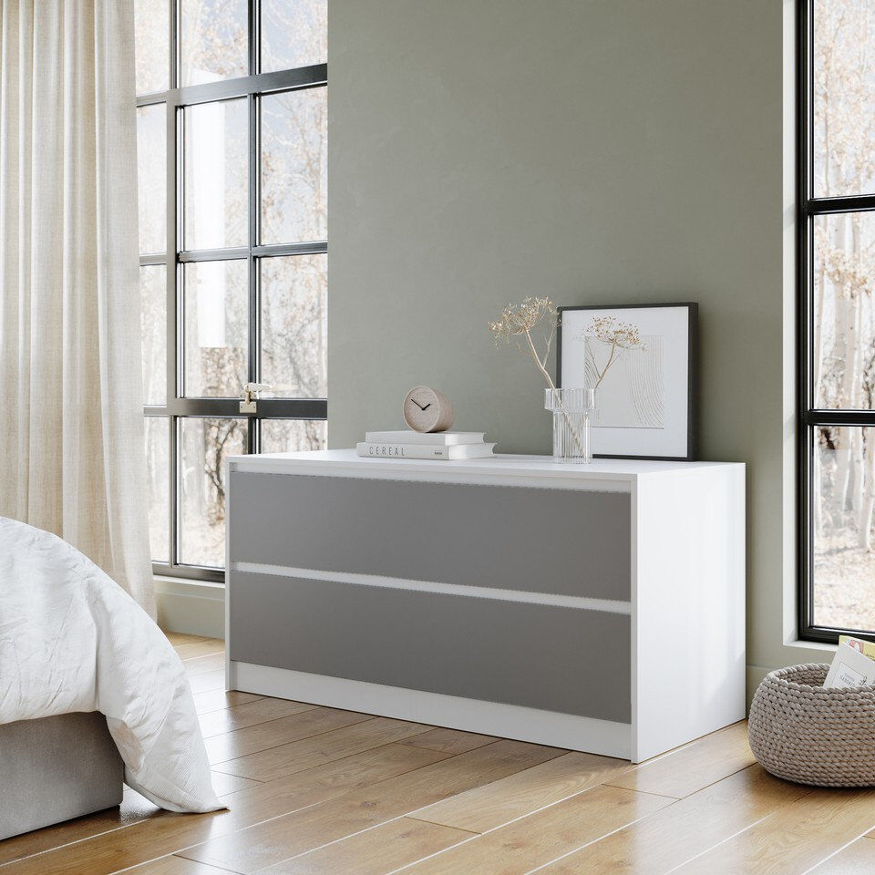 17 Stories Rectangle Accent Chest White 60cm H X 120cm W X 51.5cm D
