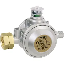 GOK Gasregler für Gewerbe mit Komb.A ÜDS EN61-DS 1,5kg/h 50mBar
