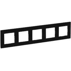 Abdeckrahmen 5-fach Rahmen für Steckdosen 86 x 370 mm schwarz Legrand Niloe Step 863595