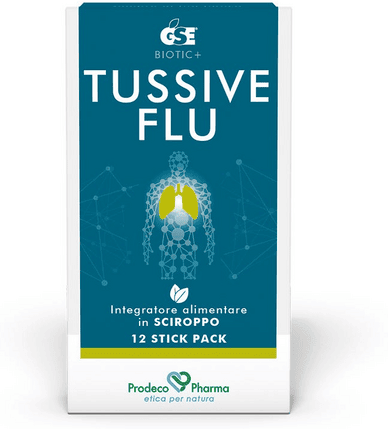 Gse Tussive Flu Sciroppo Integratore Per Le Vie Respiratorie 12 Stick Pack