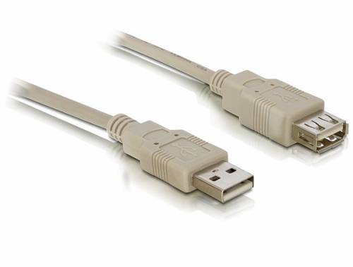 Delock USB-Kabel USB 2.0 USB-A Stecker, USB-A Buchse 3.00m Grau 82240