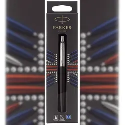 Parker 1953207 Kugelschreiber Jotter Bond Street Black C.C. - M, Schreibfarbe blau, Blister