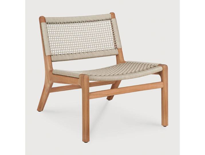Ethnicraft Jack Woven Outdoor-Loungesessel Teak/Kordel beige