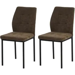 HTI-Living, Stühle, Esszimmerstuhl TromiM Webstoff Braun