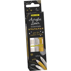 Online Acrylstifte Acrylic Liner Essentials 18634/6, sortiert, Rundspitze 1mm, wasserfest, 3 Stück