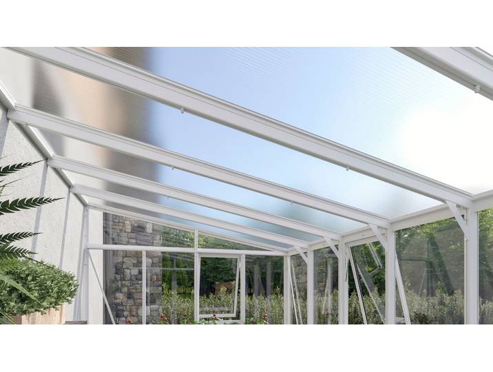 Stabilisierungsprofil VITAVIA Nachrüstsatz 10200, weiß , weiß, H:0cm, Aluminium, Profile, Stabilisierungsprofil, Verstärkungssatz aus Alu-Profilen, für Anlehngewächshaus Athena