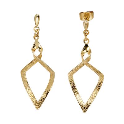 Paar Ohrhänger JOBO "Ohrringe lang hängend 40 mm", gelbgold 375, Ohrringe, Damen, Gelbgold 375, 375 Gold