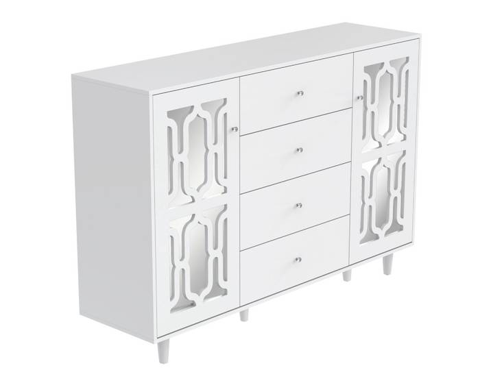 SIDEBOARD Modernes White 147.5/40/102 cm