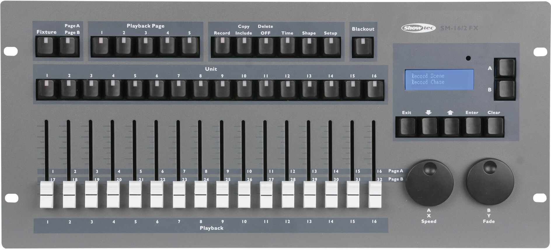 Showtec Sm-16/2 Fx 32-Kanal-Lichtpult Mit Shape Engine