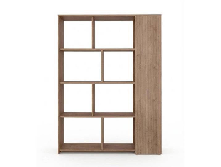 Xlmoebel Wohnwand Eleganter brauner Holz-Vitrinenschrank mit Regalen für TV-Geräte, Made in Europa