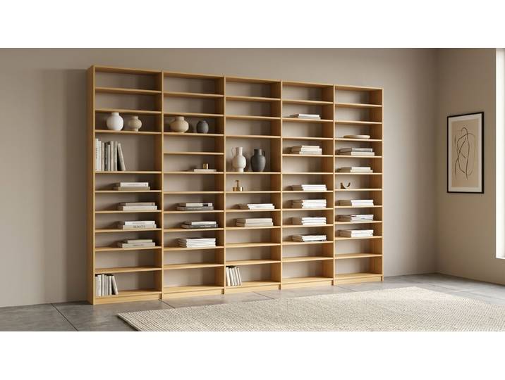 LA bibliothèque pour votre collection de livres - Étagère à livres sur mesure Aulne Naturel huilé