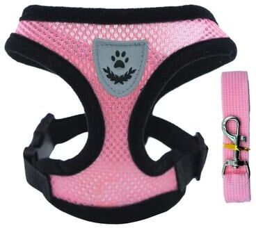 Uplifted Finds Ultra Breathable Air Mesh Harness & Leash Set pink s