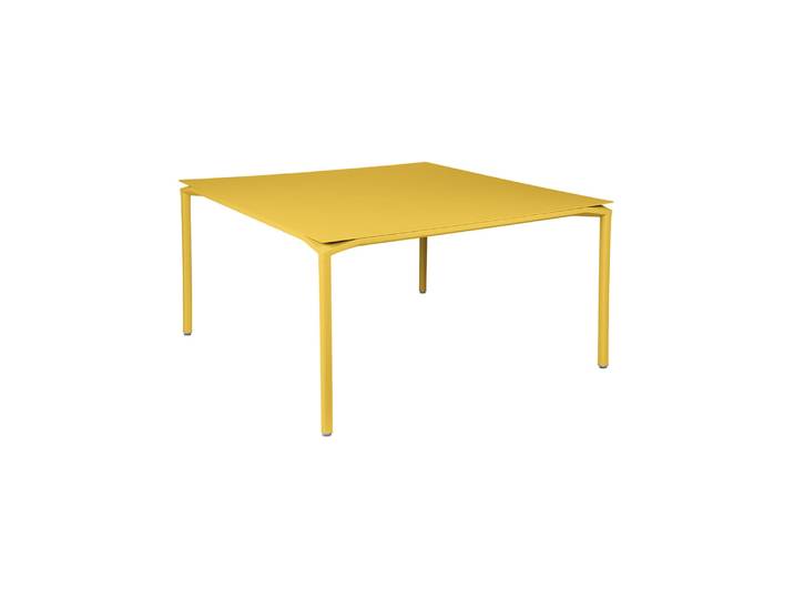 Fermob - Table carrée Calvi - Jaune - Aluminium peint - Designer Antoine Lesur