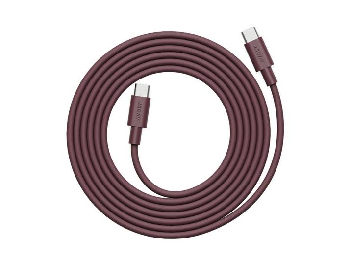 Avolt AVOLT x Bauhaus-Archiv Cable 1 USB-C naar USB-C Mulberry Red