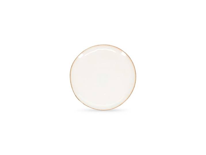 Lot de 4 assiettes blanc en grès 28cm